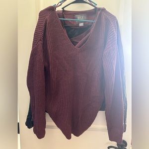 NWT sweater with gathered back.